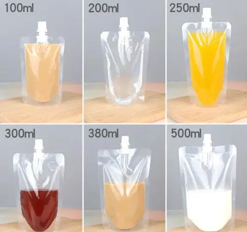 100 Pack, Stand-up Plastic Drink Packaging Bag Spout Pouch for Beverage Liquid Juice Milk Coffee
100 Pack, Stand-up Plastic Drink Packaging Bag Spout Pouch for Beverage Liquid Juice Milk Coffee