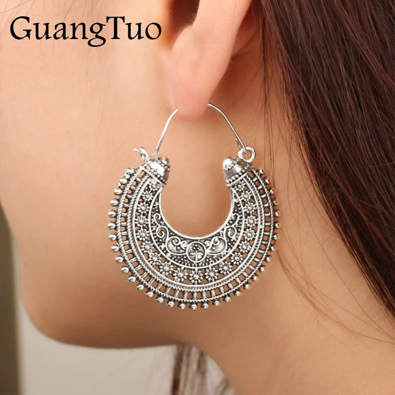 EK401 Ancient Tibetan Filigree Flower Ornate Earring Boho Vintage Jewelry Carving Hollow Gypsy Tribal Heart Earrings for Women
EK401 Ancient Tibetan Filigree Flower Ornate Earring Boho Vintage Jewelry Carving Hollow Gypsy Tribal Heart Earrings for Women