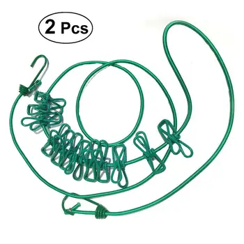 2 Pcs Windproof Portable Stretchable Rope Clothesline Washing Line with Clips Clothespins for Outdoor Indoor Swimming Camping
2 Pcs Windproof Portable Stretchable Rope Clothesline Washing Line with Clips Clothespins for Outdoor Indoor Swimming Camping