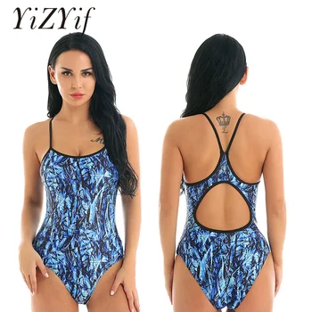 One piece Swimsuit Women Swimwear Bodysuit Spaghetti Shoulder Straps Racer Back Hollow Out Padded Swimsuits Bathing Suits 2019
One piece Swimsuit Women Swimwear Bodysuit Spaghetti Shoulder Straps Racer Back Hollow Out Padded Swimsuits Bathing Suits 2019