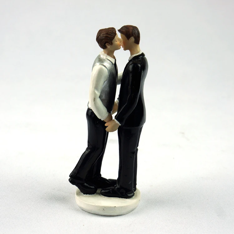 Resin Gay Wedding Cake Topper Decorations Supplies for Decoration Boy Couple Dolls Stand | Дом и сад