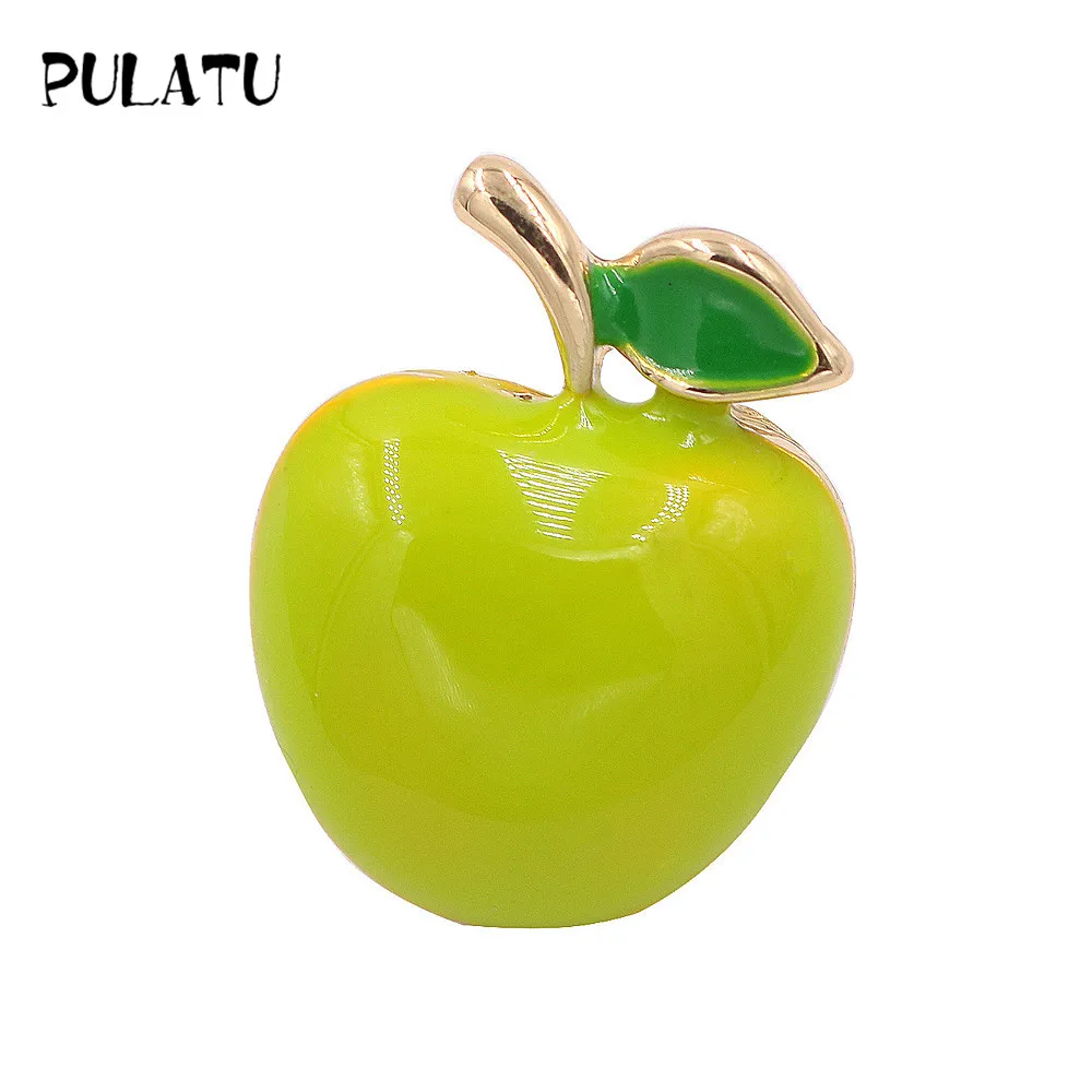 PULATU Green Apple Brooches for Women Party Supplies Fashion Accessories Enamel Fruit Style Broach High Quality Gift Jewelry
PULATU Green Apple Brooches for Women Party Supplies Fashion Accessories Enamel Fruit Style Broach High Quality Gift Jewelry