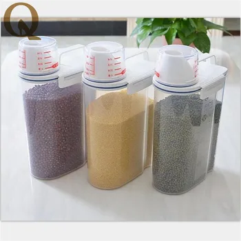 New Arrival 2017 Hot seal 2KG transparent portable storage box with lid and measurement cup, kitchen food grains storage tanks
New Arrival 2017 Hot seal 2KG transparent portable storage box with lid and measurement cup, kitchen food grains storage tanks