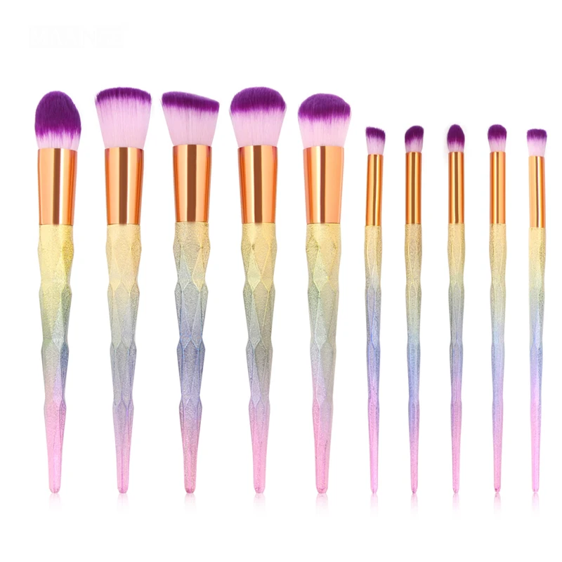 Diamonds Cosmetic Makeup Brush Set 10Pcs Colorful Makeup Foundation Powder Blush Eyeliner Brushes pincel maquiagem
Diamonds Cosmetic Makeup Brush Set 10Pcs Colorful Makeup Foundation Powder Blush Eyeliner Brushes pincel maquiagem