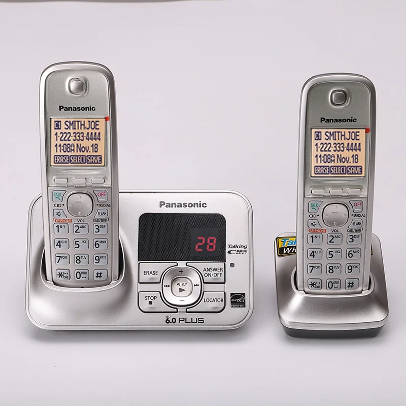Digital Cordless Phone Telefon With Intercom Voice Mail Backlit LCD Fixed Wireless Telephone For Office Home Bussiness Silver
Digital Cordless Phone Telefon With Intercom Voice Mail Backlit LCD Fixed Wireless Telephone For Office Home Bussiness Silver