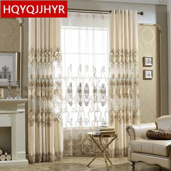 European royal classic embroidery Curtains for Living Room with high-end custom Voile Curtain for Bedroom/Kitchen windows
European royal classic embroidery Curtains for Living Room with high-end custom Voile Curtain for Bedroom/Kitchen windows