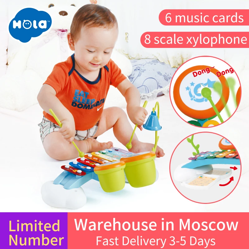 HOLA 909 Baby Toys Colorful Rainbow Hand Knock Piano 8-Note Early Learning Development Musical Toys for Children Girl Gift
HOLA 909 Baby Toys Colorful Rainbow Hand Knock Piano 8-Note Early Learning Development Musical Toys for Children Girl Gift
