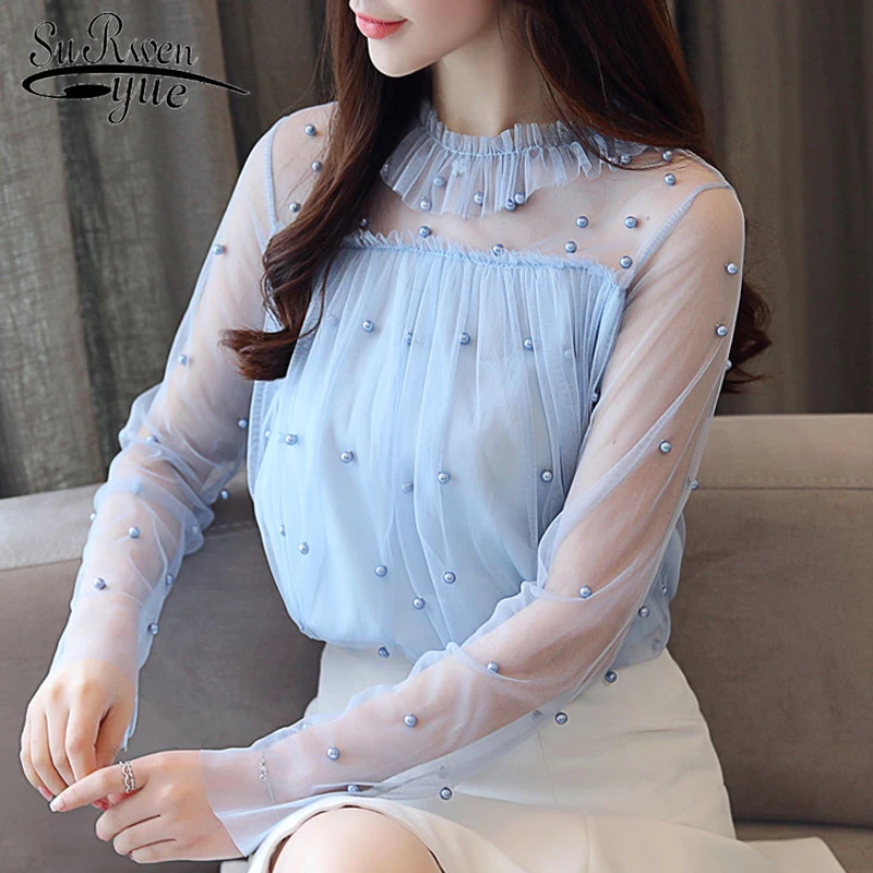 2018 women tops and blouse lace chiffon women's shirt fashion women tops female beading long sleeve blusa feminina 0868 40
2018 women tops and blouse lace chiffon women's shirt fashion women tops female beading long sleeve blusa feminina 0868 40