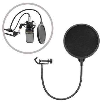 YIXIANG Professional Microphone Pop Filter Mic Wind Screen Mask Shield For Podcast Recording Studio Dual Mesh Windscreen Cover 
YIXIANG Professional Microphone Pop Filter Mic Wind Screen Mask Shield For Podcast Recording Studio Dual Mesh Windscreen Cover