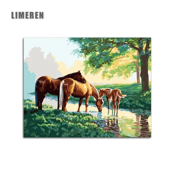 Three Pony Horses Drink Water Beautiful Scenery Pictures Unframed Pintura Painting By Numbers For Artwork Painting
Three Pony Horses Drink Water Beautiful Scenery Pictures Unframed Pintura Painting By Numbers For Artwork Painting