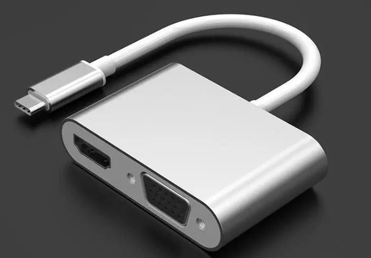 LBSC Тип C к HDMI VGA папа женскому USB адаптер 4K для MacBook Pro Xiaomi Huawei | Электроника