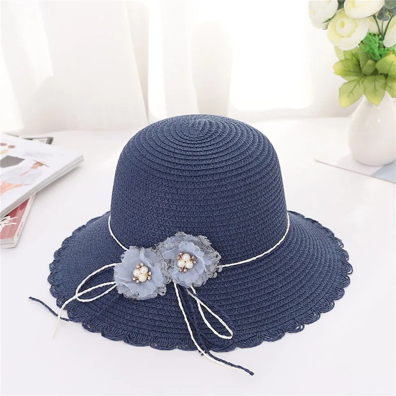 Women Sun Protective Strawhat Faux Diamond Inlay Flower Decor Beach Hat for Summer HSJ88
Women Sun Protective Strawhat Faux Diamond Inlay Flower Decor Beach Hat for Summer HSJ88
