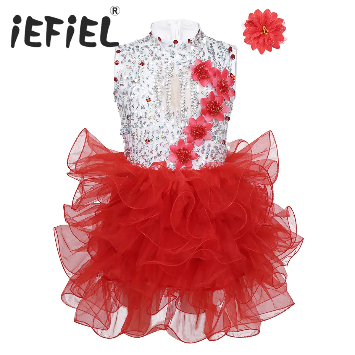 Flower Girls Ballet Tutu Ballerina Dance Class Costumes Gymnastics Leotard Dancewear with Hair Clip Set for Modern Dance Perform
Flower Girls Ballet Tutu Ballerina Dance Class Costumes Gymnastics Leotard Dancewear with Hair Clip Set for Modern Dance Perform