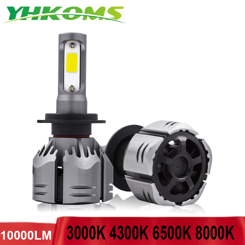 Автомобильные светодиодные лампы YHKOMS H4 H7 H1 H3 H8 H9 H11 9005 HB3 9006 HB4 880 881 H27 3000K желтые 4300K