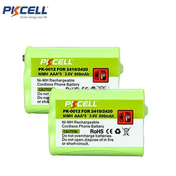 2Packs 2419/2420 AAA 800mAh 3.6V PK-0012 Rechargeable NI-MH Cordless Phone Battery KSC-2419/2420 Replace for AT&T 2419
2Packs 2419/2420 AAA 800mAh 3.6V PK-0012 Rechargeable NI-MH Cordless Phone Battery KSC-2419/2420 Replace for AT&T 2419