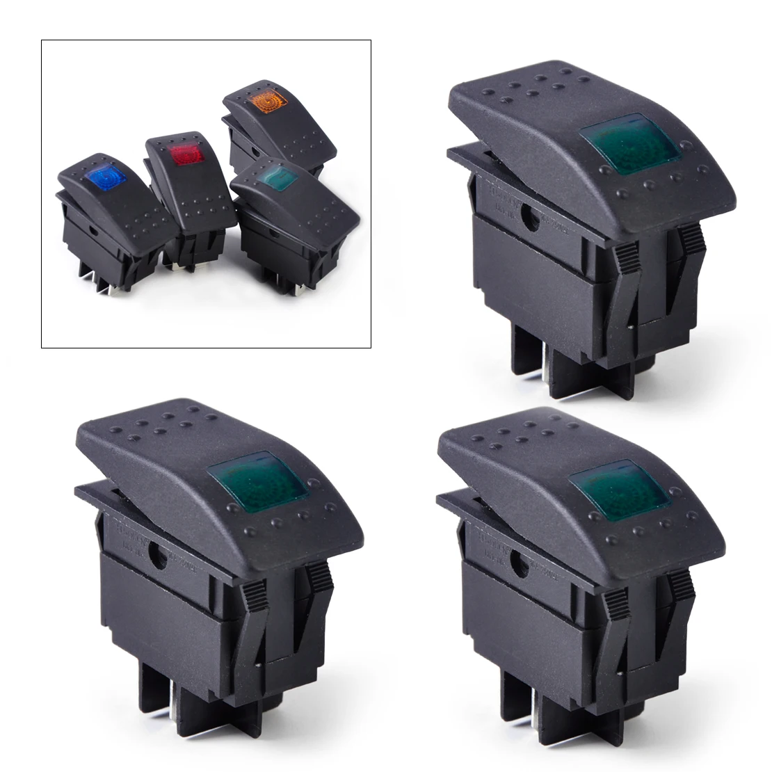 DWCX 4Pin Waterproof Rocker Toggle Switch ON/OFF Button LED Light Universal for 12V 20A Car Boat Bus Trailers Motorcycle
DWCX 4Pin Waterproof Rocker Toggle Switch ON/OFF Button LED Light Universal for 12V 20A Car Boat Bus Trailers Motorcycle
