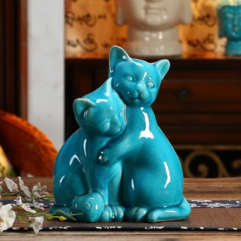 Crack Glazed Porcelain Cat Lovers Sculpture Decorative Ceramics Kitty Pet Couple Figurine Animal Mascot Gift and Craft Ornament
Crack Glazed Porcelain Cat Lovers Sculpture Decorative Ceramics Kitty Pet Couple Figurine Animal Mascot Gift and Craft Ornament