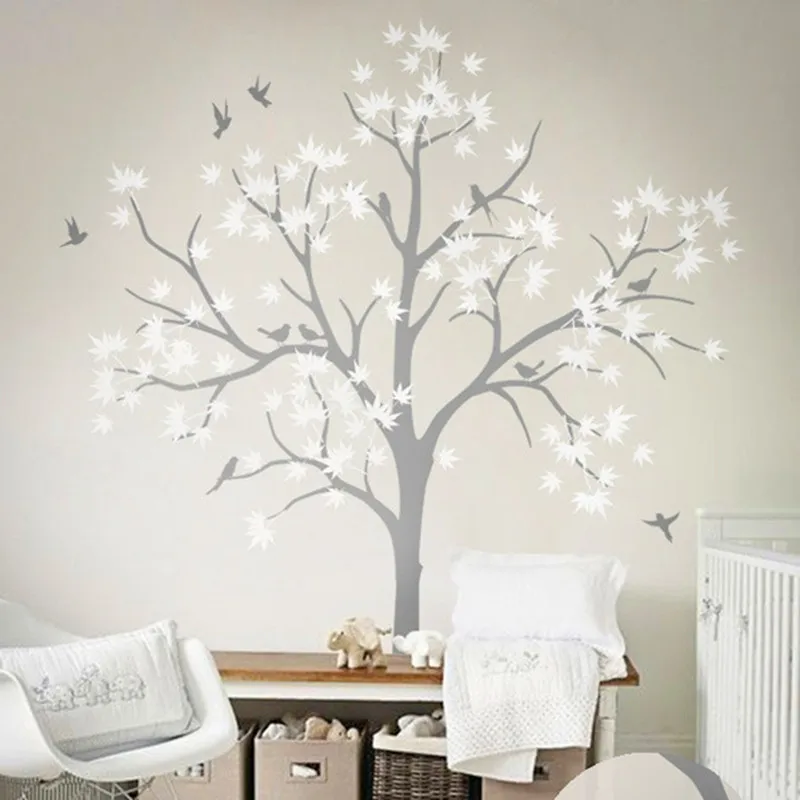 Huge White Tree Wall Decoration Tree And Birds Wall Decal Vinyl Sticker Nursery Tree Wallpaper Wall Sticker For Kids Room Decor
Huge White Tree Wall Decoration Tree And Birds Wall Decal Vinyl Sticker Nursery Tree Wallpaper Wall Sticker For Kids Room Decor