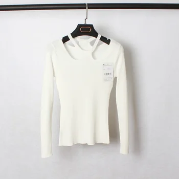 Freeship spring&summer white elastic long sleeve top hollow collar all matching
Freeship spring&summer white elastic long sleeve top hollow collar all matching