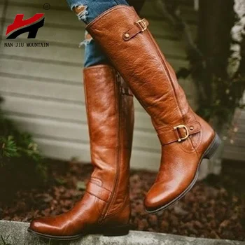 NAN JIU MOUNTAIN Long Tube Women's Boots Autumn And Winter New Fashion Flat PU Leather Shoes Woman Plus Size 34-43
NAN JIU MOUNTAIN Long Tube Women's Boots Autumn And Winter New Fashion Flat PU Leather Shoes Woman Plus Size 34-43