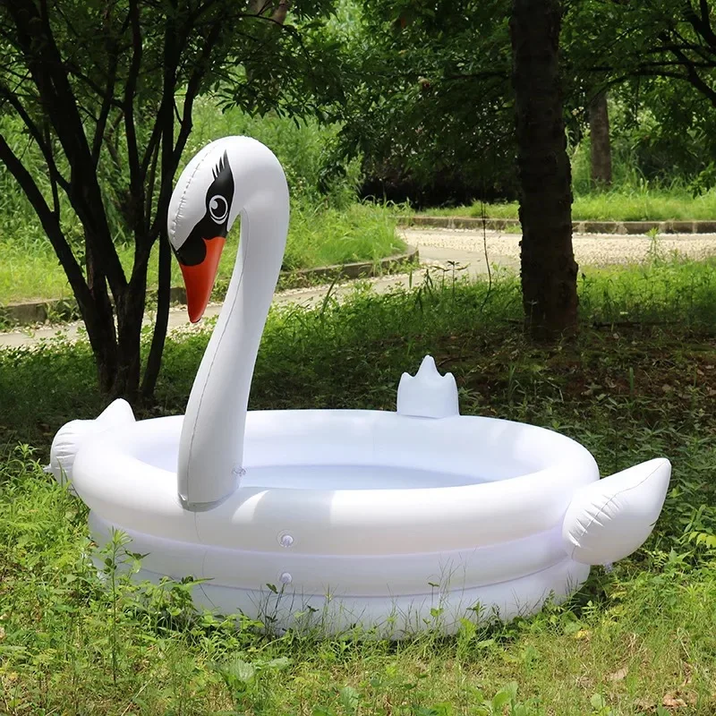 hot sell Summer lovely handsome White Swan Inflatable Pool for Children Cute outdoor Baby swimming Pool
hot sell Summer lovely handsome White Swan Inflatable Pool for Children Cute outdoor Baby swimming Pool