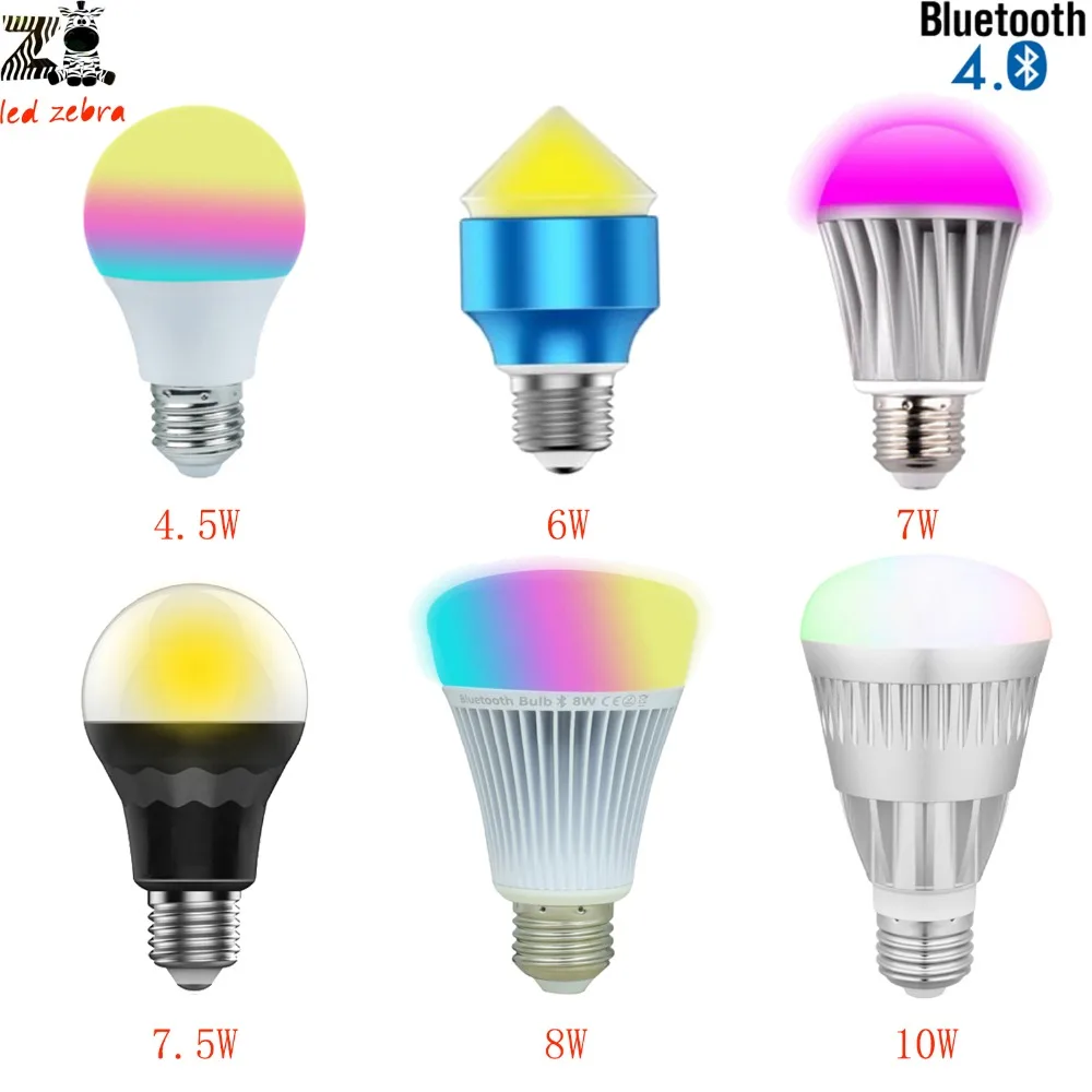 bluetooth 4.0 rgbw led bulb E27 4.5w 6w 7w 7.5w 8w 10w led lamp with 16million colors for smart home illumination AC85-265v
bluetooth 4.0 rgbw led bulb E27 4.5w 6w 7w 7.5w 8w 10w led lamp with 16million colors for smart home illumination AC85-265v