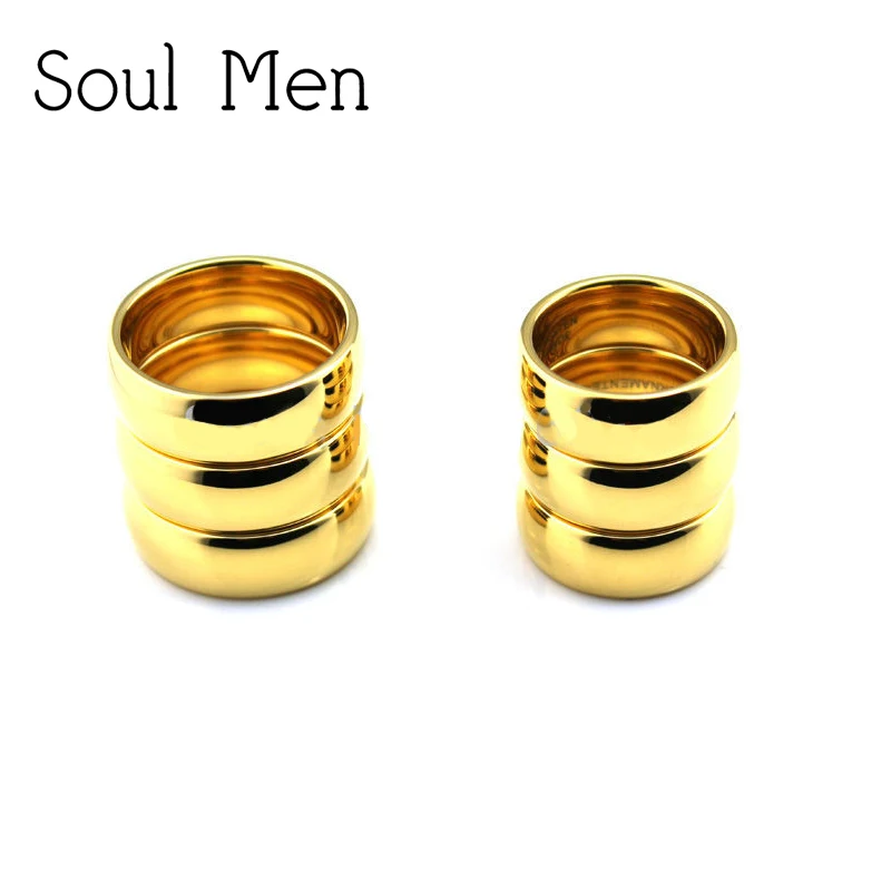 Anillo de Tungsteno Oro 14K Banda de Boda Nupcial Color De Titanio Joyas para hombre Talla 6-13
