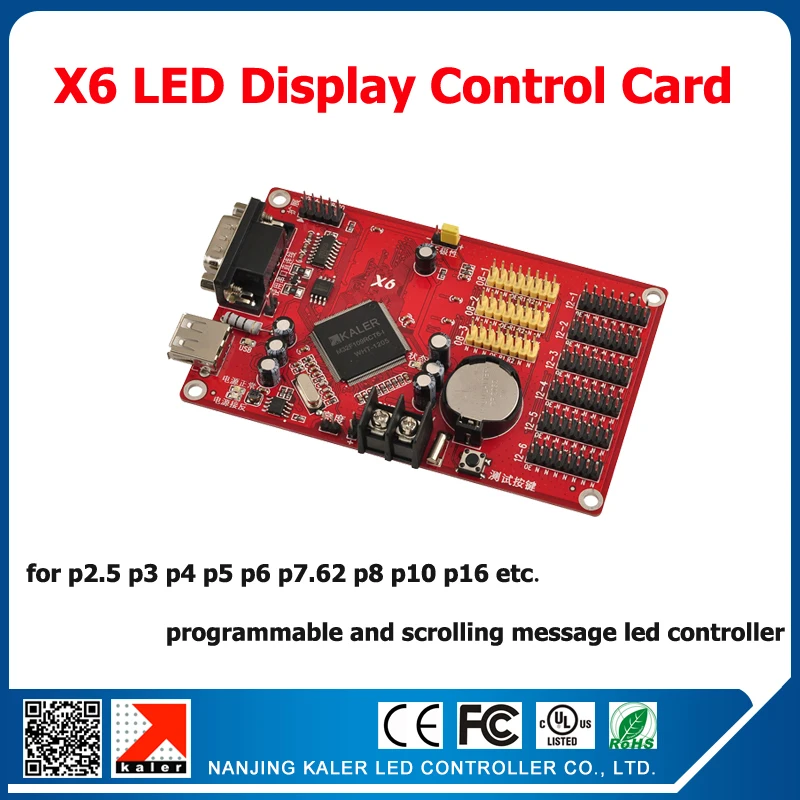 Free ship X6 led sign controller support 14 operation language full color outdoor indoor advertising display screen control card
Free ship X6 led sign controller support 14 operation language full color outdoor indoor advertising display screen control card