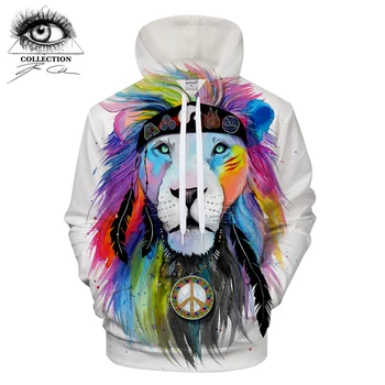 Hippy lion by Pixie cold Art 3D Animal Hoodies Sweatshirts Men Women Hooded Pullover Plus Size Autumn Tracksuits ZOOTOP BEAR
Hippy lion by Pixie cold Art 3D Animal Hoodies Sweatshirts Men Women Hooded Pullover Plus Size Autumn Tracksuits ZOOTOP BEAR