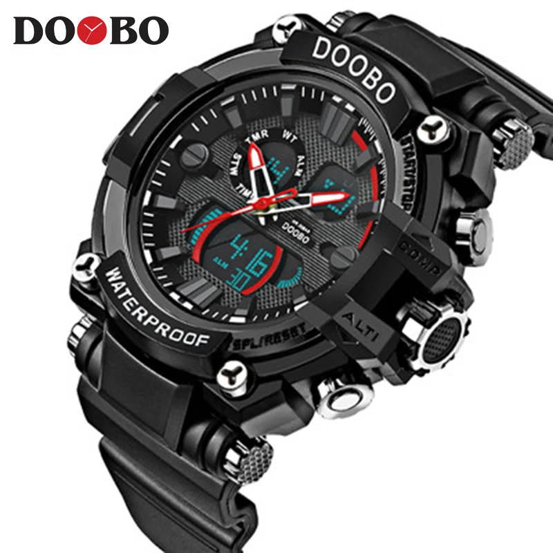 Новые мужские кварцевые цифровые часы спортивные Relogio Masculino DOOBO S Shock Relojes