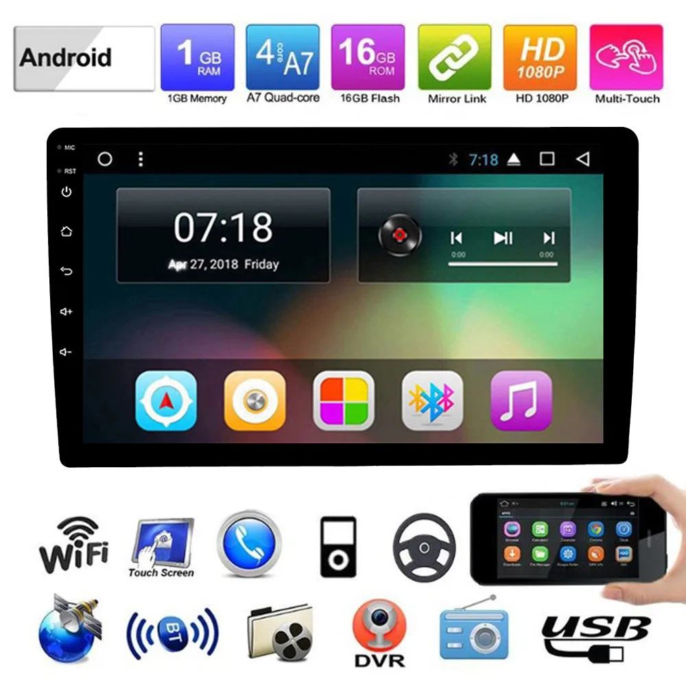 Car Multimedia Player 10.1'' Android 8.1 Car Stereo GPS Navigation Autoradio WiFi USB FM Car Audio Radio Backup Monitor
Car Multimedia Player 10.1'' Android 8.1 Car Stereo GPS Navigation Autoradio WiFi USB FM Car Audio Radio Backup Monitor