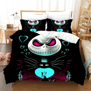 3D print Bedding set Halloween Cartoon Skull Nightmare Before Christmas friends' gift Duvet cover set Home Textiles.
3D print Bedding set Halloween Cartoon Skull Nightmare Before Christmas friends' gift Duvet cover set Home Textiles.