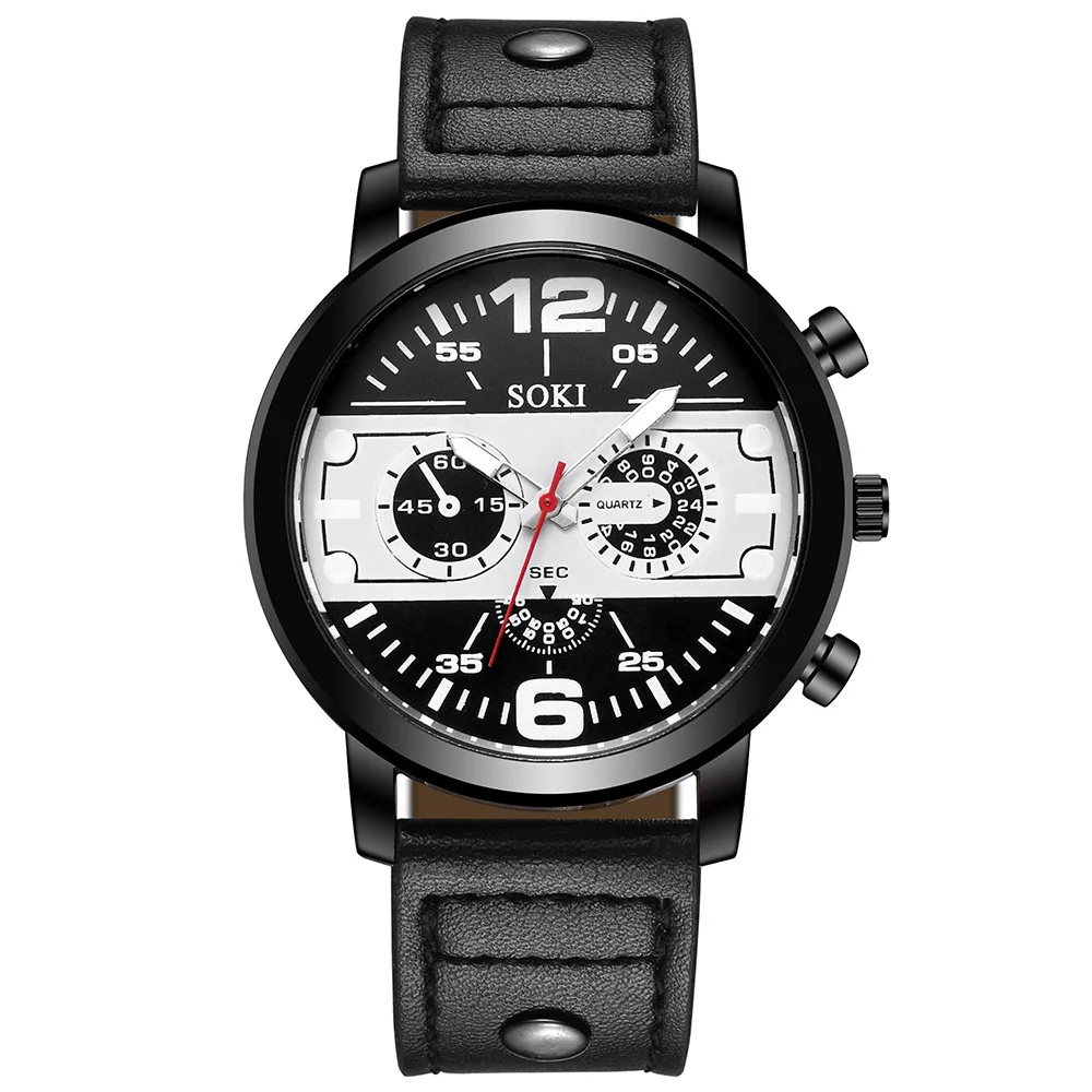 New Mens Clock Business Stylish Design Leather Band Wrist Watches Men Exquisite Alloy Business Analog Quartz Wrist Watch
New Mens Clock Business Stylish Design Leather Band Wrist Watches Men Exquisite Alloy Business Analog Quartz Wrist Watch