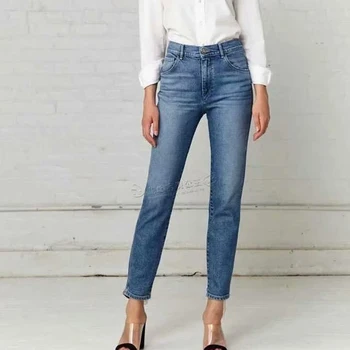 Casual Women Skinny Ankle-length Jeans American Streetwear Slim Back Heel Hole Design Women Denim Pants
Casual Women Skinny Ankle-length Jeans American Streetwear Slim Back Heel Hole Design Women Denim Pants