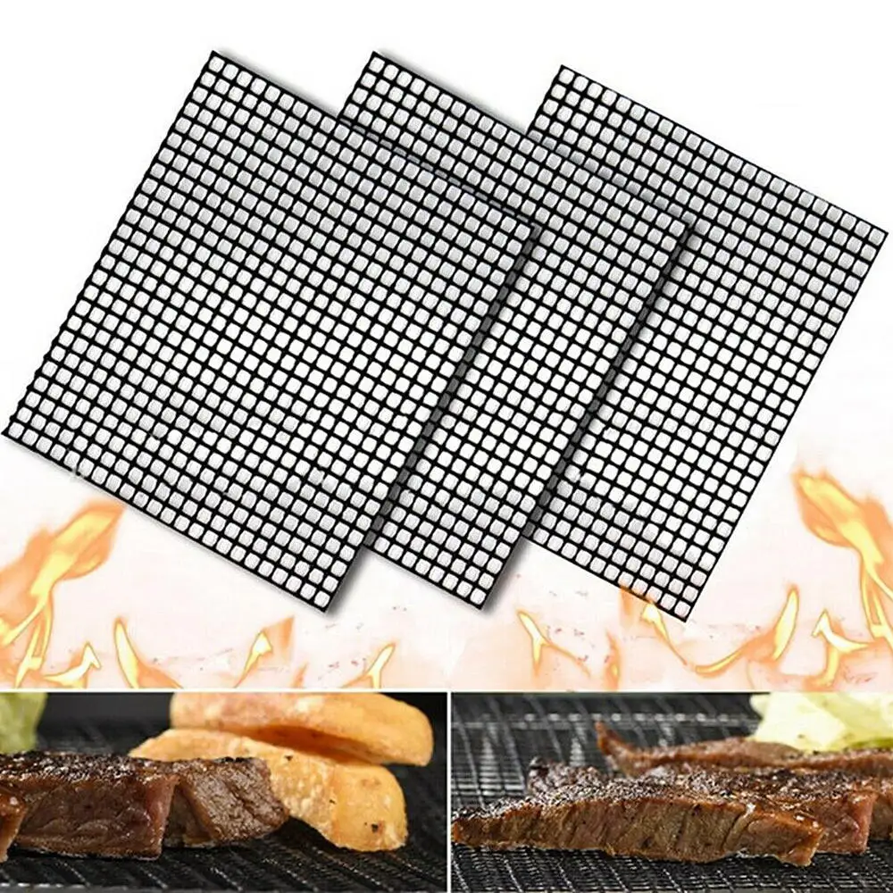 3pcs Non-stick Grill Mat BBQ Grill Mesh Mat Baking Liners Barbecue Mat High Temperature Resistant Pizza Cooking Tool
3pcs Non-stick Grill Mat BBQ Grill Mesh Mat Baking Liners Barbecue Mat High Temperature Resistant Pizza Cooking Tool
