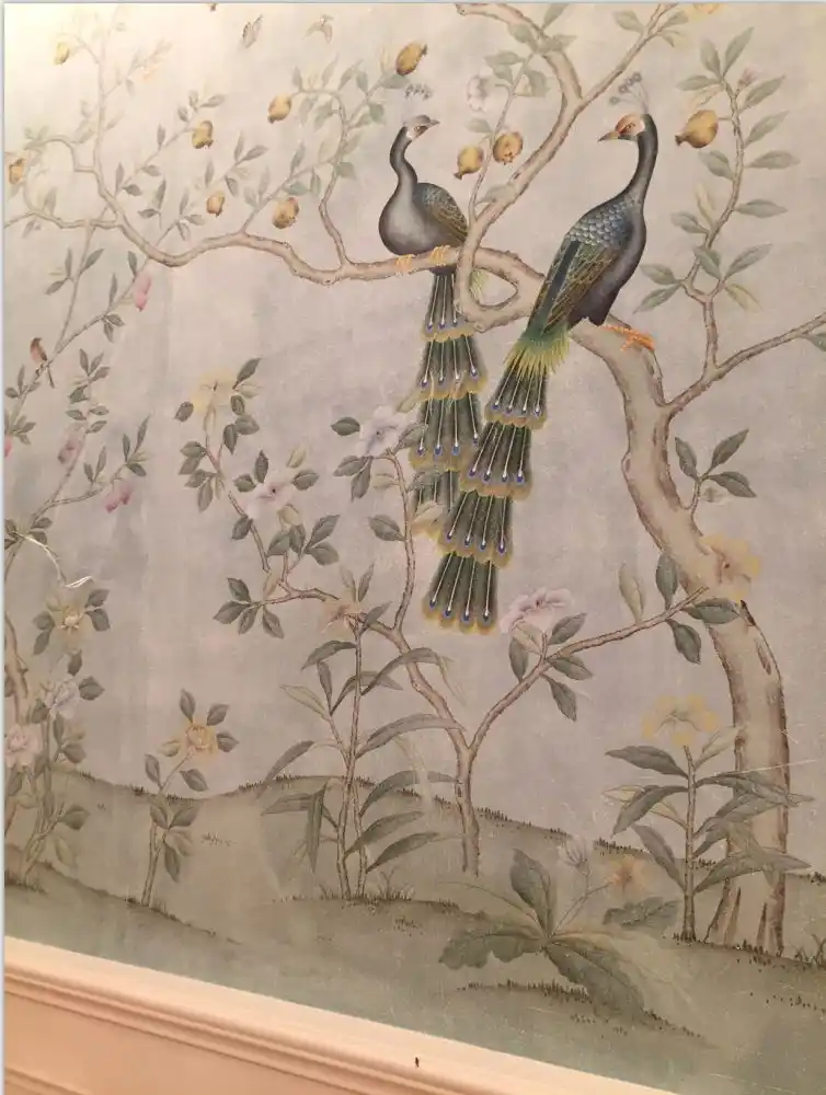 クラシックアンティーク効果手描き不織紙壁紙絵画花で鳥多くのパターンと背景オプション カバー カバーセットカバー種子 Gooum
