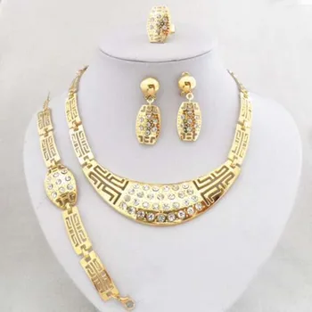 Gold Color Elegant Fashion Women Jewelry Sets With Necklace Earrings Bracelet Ring Good Quality Guarantee!!
Gold Color Elegant Fashion Women Jewelry Sets With Necklace Earrings Bracelet Ring Good Quality Guarantee!!
