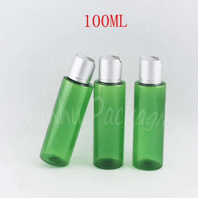 100ML Green Plastic Bottle With Silver Disc Top Cap , 100CC Empty Cosmetic Container , Shampoo / Lotion Travel Packaging Bottle
100ML Green Plastic Bottle With Silver Disc Top Cap , 100CC Empty Cosmetic Container , Shampoo / Lotion Travel Packaging Bottle