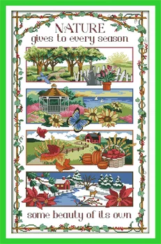Four season DMC Cross Stitch cotton In 11CT 14CT DIY Needlework Counted Cross Stitch Kits For Embroidery Cross Crafts Home Decor
Four season DMC Cross Stitch cotton In 11CT 14CT DIY Needlework Counted Cross Stitch Kits For Embroidery Cross Crafts Home Decor