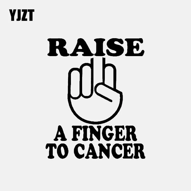 YJZT 12.3CM*14.9CM RAISE A FINGER TO CANCER Vinyl Decal Motorcycle Car Sticker Black/Silver C3-1946
YJZT 12.3CM*14.9CM RAISE A FINGER TO CANCER Vinyl Decal Motorcycle Car Sticker Black/Silver C3-1946