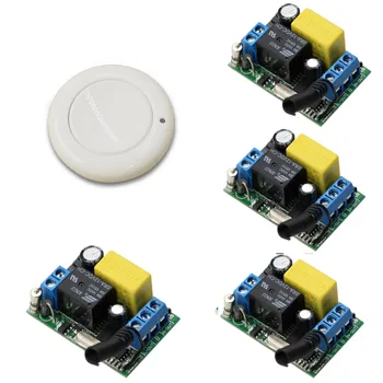AC 220 V 1CH 10 A Radio Wireless Remote Control Light Switch Learning Code with Wall Panel Sticky Remote +4pcs Receivers 315/433
AC 220 V 1CH 10 A Radio Wireless Remote Control Light Switch Learning Code with Wall Panel Sticky Remote +4pcs Receivers 315/433