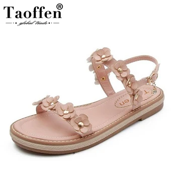 TAOFFEN Size 34-43 4 Colors Fashion Women Bohemia Flower Flats Sandals Women Ankle Strap Sandals Summer Vacation Women Shoes
TAOFFEN Size 34-43 4 Colors Fashion Women Bohemia Flower Flats Sandals Women Ankle Strap Sandals Summer Vacation Women Shoes