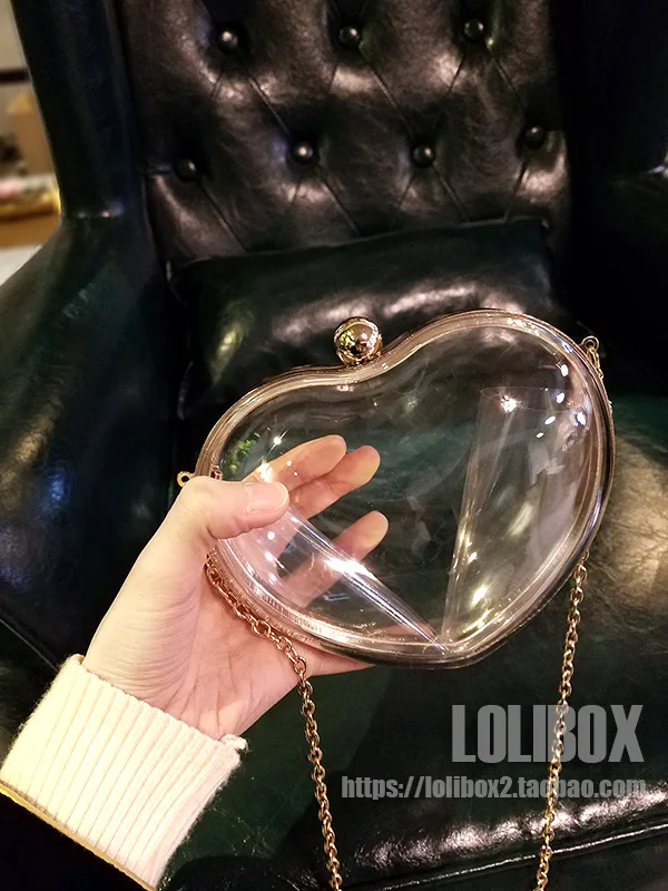 LOLIBOX Clutches Women Acrylic Love Pouch Transparent Little Cute Women Bags Summer Messenger Bags Chain Shoulder Bags Purses
LOLIBOX Clutches Women Acrylic Love Pouch Transparent Little Cute Women Bags Summer Messenger Bags Chain Shoulder Bags Purses