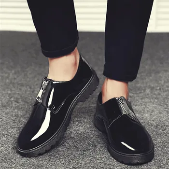 2020 New Patent Leather Shoes Men Fashion Zip Loafers Dress Shoes Mens Business Office Wedding Flats Man Casual
2020 New Patent Leather Shoes Men Fashion Zip Loafers Dress Shoes Mens Business Office Wedding Flats Man Casual
