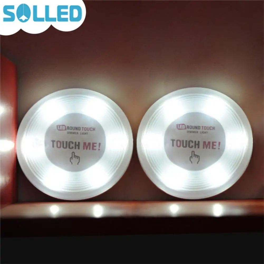 SOLLED Touch-Activated 6-LEDs Tap Touch Dimmer LED Night Light Lamp for Cabinets Closets Kitchen Basement Battery Powered
SOLLED Touch-Activated 6-LEDs Tap Touch Dimmer LED Night Light Lamp for Cabinets Closets Kitchen Basement Battery Powered