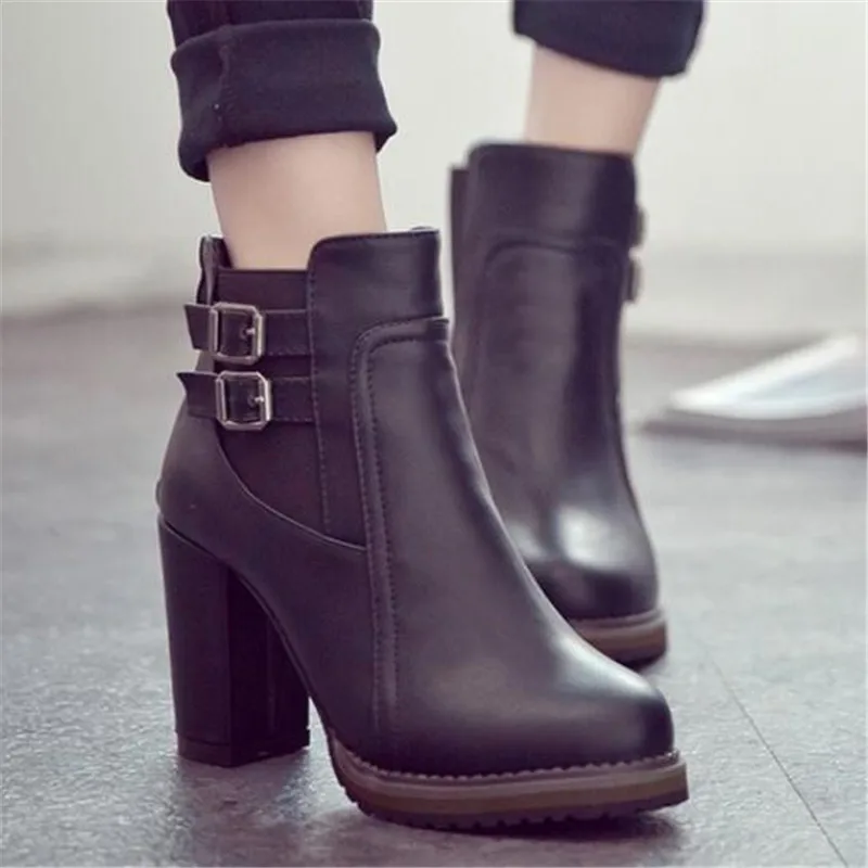 DIWEINI Women's High Heel Ankle Boots 2019 Ladies' Autumn Winter Lace Up Zip Platform Boots Fashion PU Leather Shoes Woman Shoes
DIWEINI Women's High Heel Ankle Boots 2019 Ladies' Autumn Winter Lace Up Zip Platform Boots Fashion PU Leather Shoes Woman Shoes