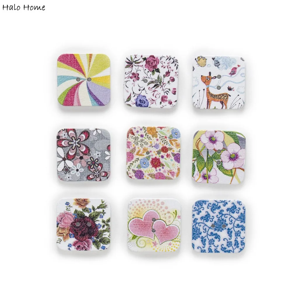 50pcs 2 Hole Spring Square Wood Buttons Home Decor Clothing Sewing Scrapbooking Handmade DIY 25mm
50pcs 2 Hole Spring Square Wood Buttons Home Decor Clothing Sewing Scrapbooking Handmade DIY 25mm