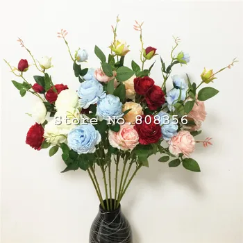 7Pcs European Peony 5 heads Simulation Peonia Roses Silk Flowers pink/blue/cream/champagne/dark red for Wedding Faux Flower
7Pcs European Peony 5 heads Simulation Peonia Roses Silk Flowers pink/blue/cream/champagne/dark red for Wedding Faux Flower
