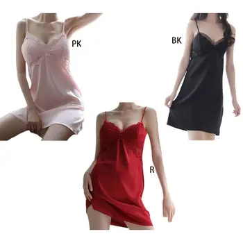 Women Erotic Floral Lace Splice Lingerie Dress Sexy V-Neck Push Up Padded Nightgown Mesh Backless Solid Color Babydoll Sleepwear
Women Erotic Floral Lace Splice Lingerie Dress Sexy V-Neck Push Up Padded Nightgown Mesh Backless Solid Color Babydoll Sleepwear