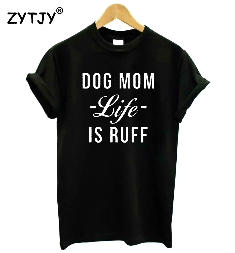 Футболка женская хлопковая с надписью LIFE IS RUFF | Женская одежда